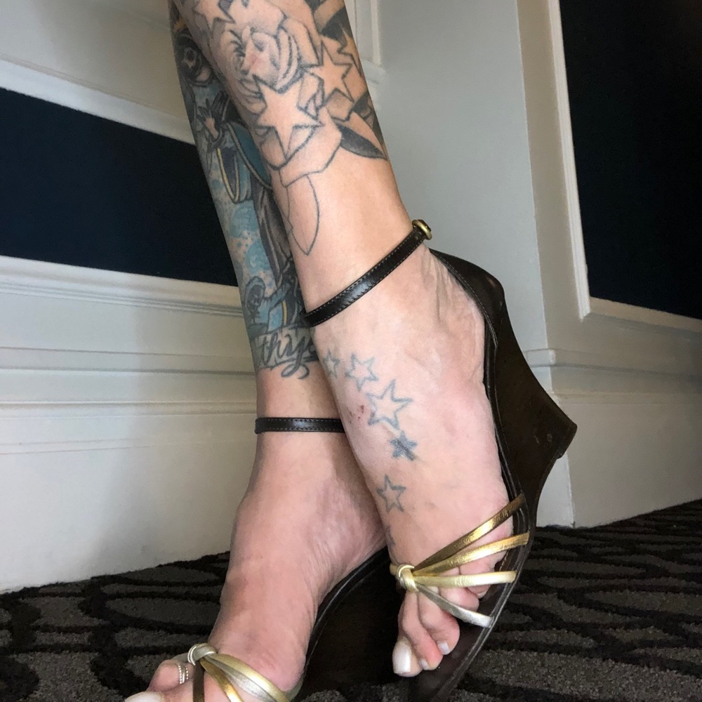 Authentic COACH Strappy Sandal Wedges - Picture 6 of 6